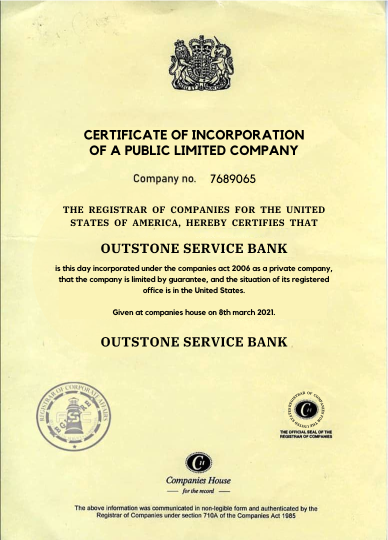 certificate of incorporation